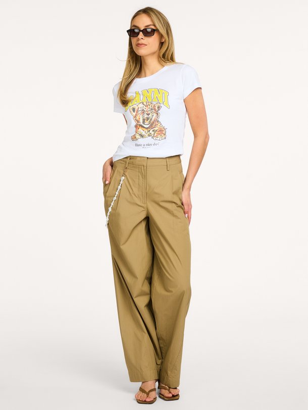 Basic Cotton Jersey Baby Fit Tiger Organic cotton T-shirt met print