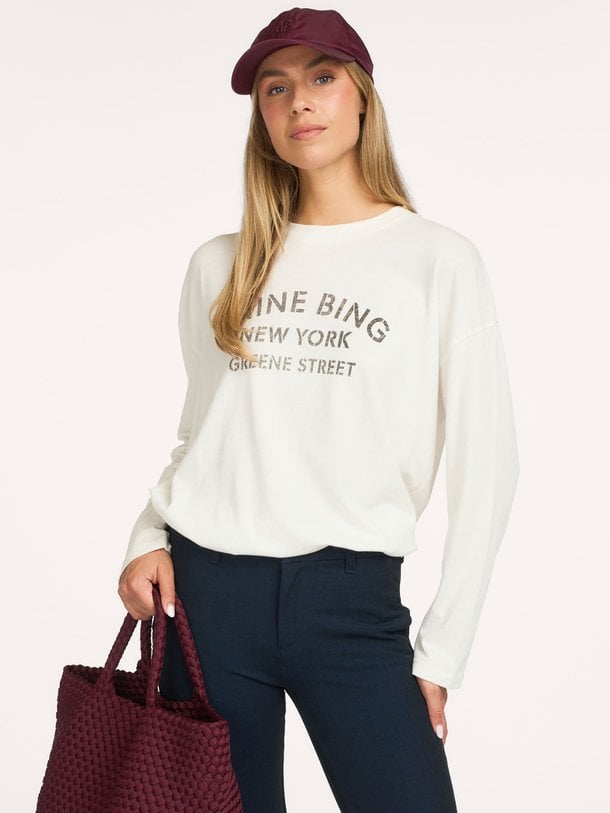 IVAN LONG SLEEVE NEW YORK STENCIL Ivan, katoenen longsleeve met logo