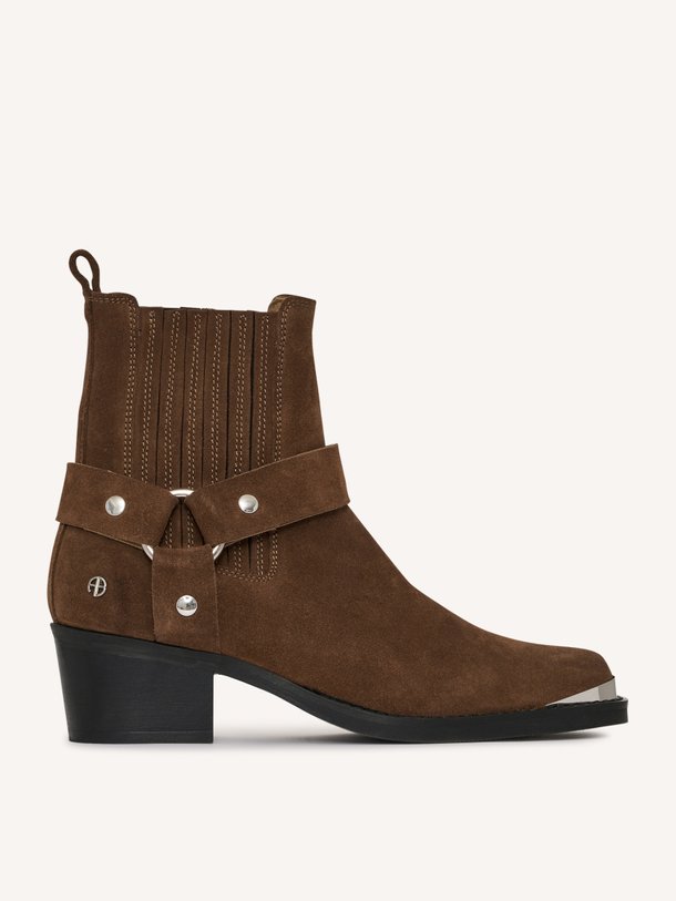 MID BIKER BOOTS Mid Biker, suède enkellaarzen