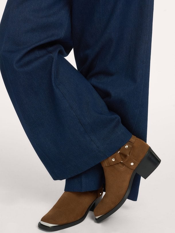 MID BIKER BOOTS Mid Biker, suède enkellaarzen