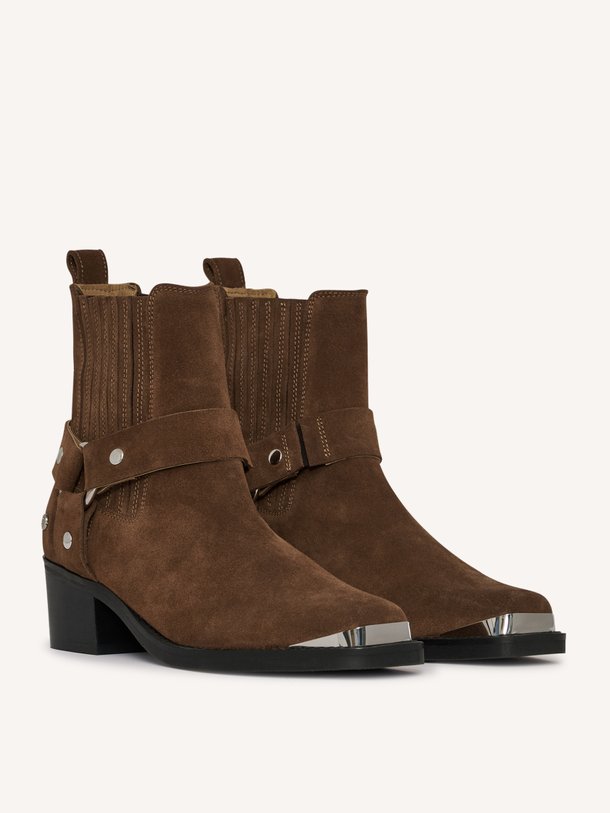 MID BIKER BOOTS Mid Biker, suède enkellaarzen
