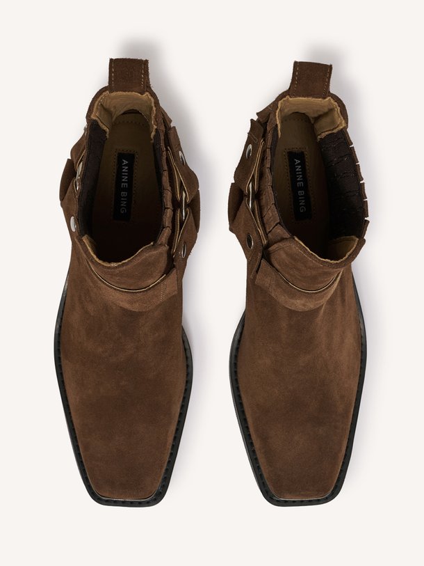 MID BIKER BOOTS Mid Biker, suède enkellaarzen