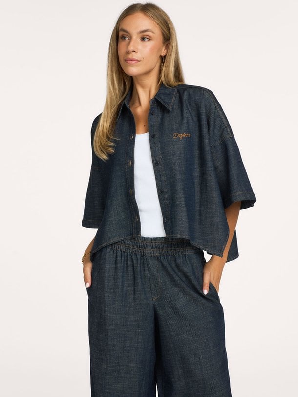 Serith, lyocellmix blouse met borduursel