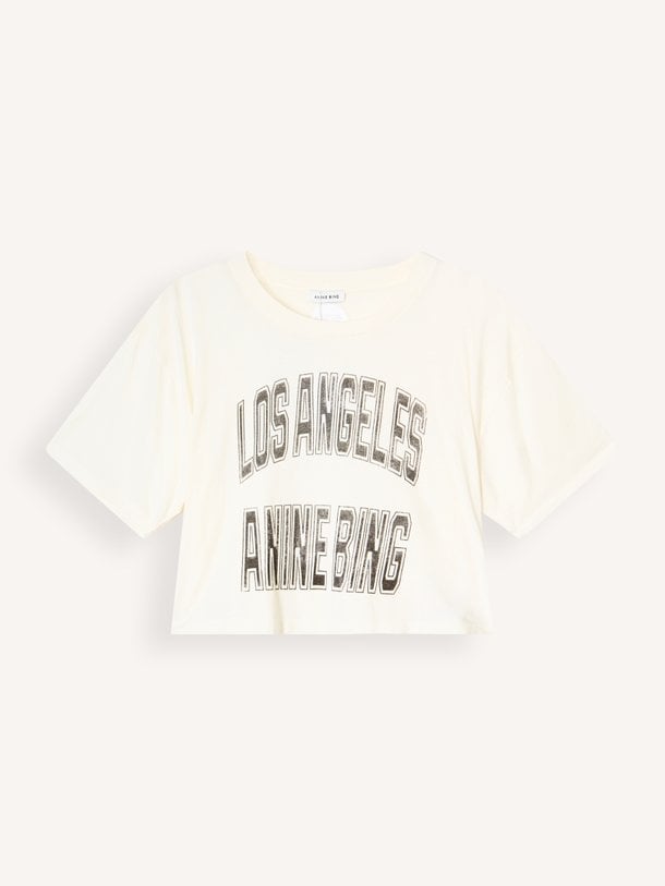 JOHNNY CROPPED TEE Johnny, katoenen T-shirt met logo