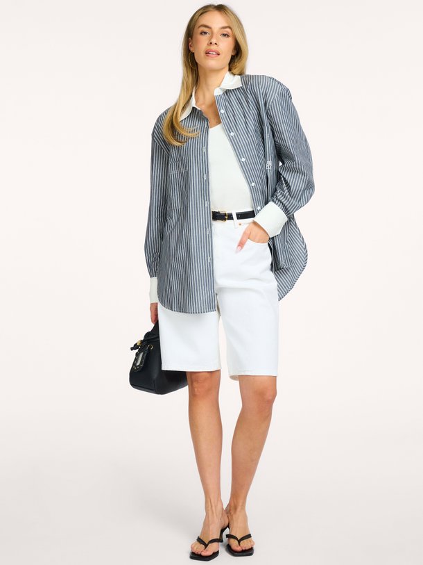 TRISTAN Tristan, katoenen gestreepte blouse