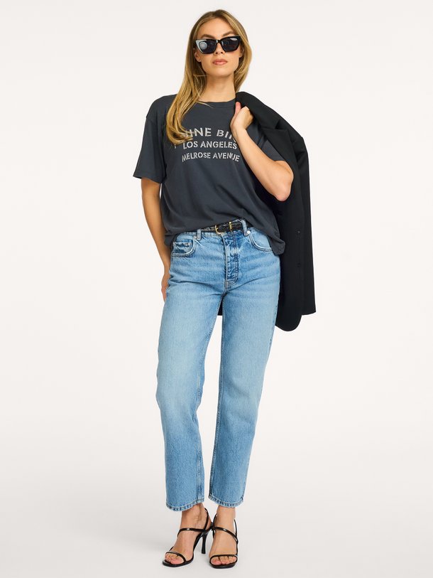 CADE TEE MELROSE STENCIL Cade, katoenen T-shirt met print