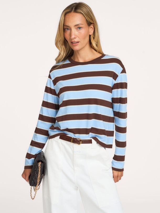 Terrance Tee Terrance, katoenen gestreepte longsleeve
