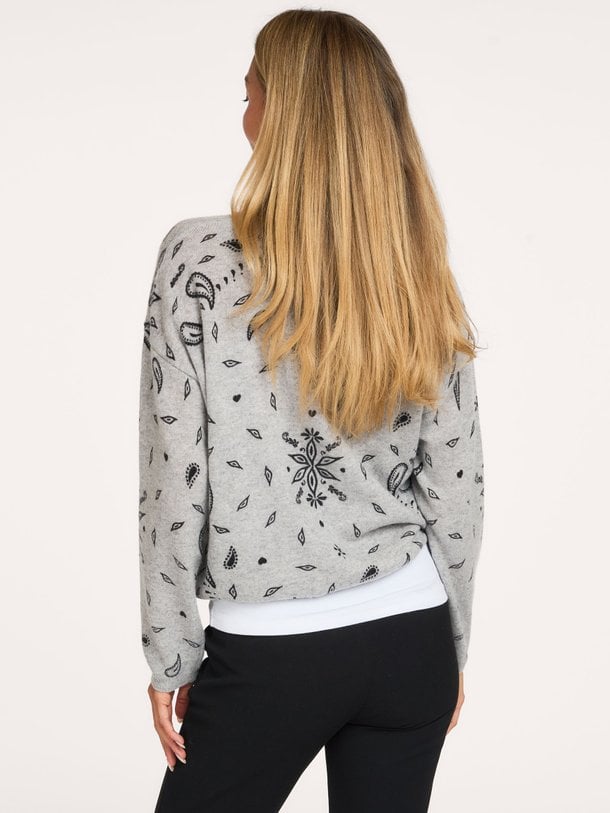 ARIANE PRINT Ariane, cashmere paisley trui