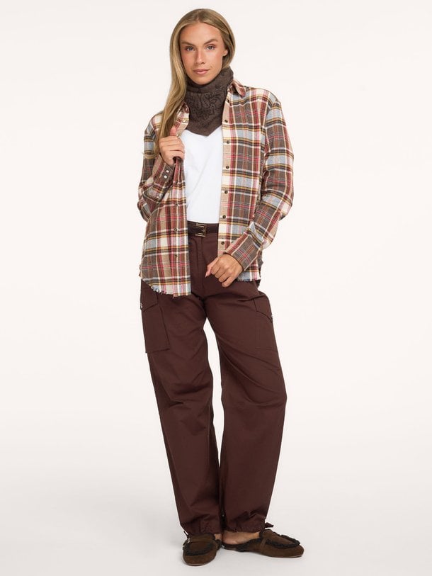 Beau Shirt Beau, katoenmix geruite blouse