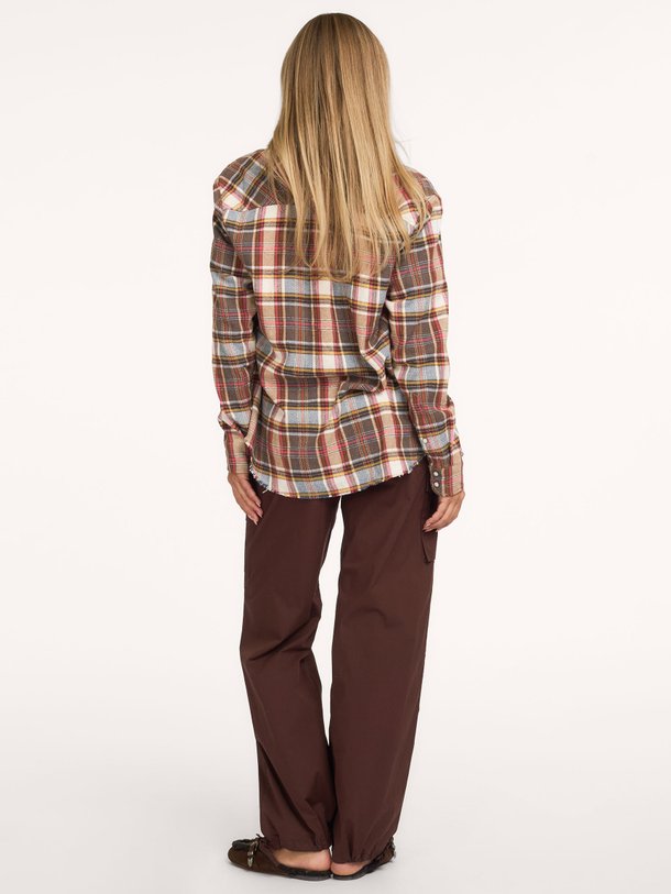 Beau Shirt Beau, katoenmix geruite blouse