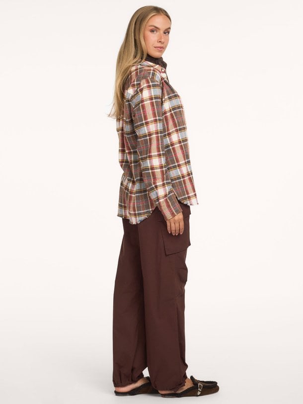 Beau Shirt Beau, katoenmix geruite blouse