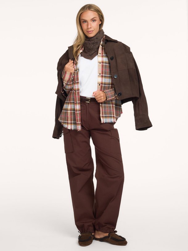 Beau Shirt Beau, katoenmix geruite blouse