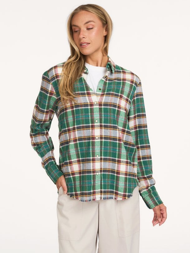 Beau, katoenmix geruite blouse