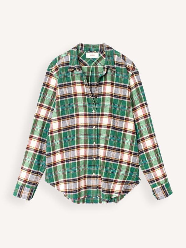 Beau, katoenmix geruite blouse