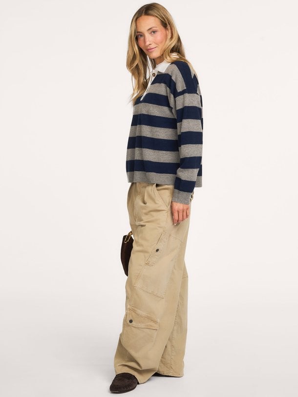 Braxton Sweater Braxton, wol/cashmeremix polo trui