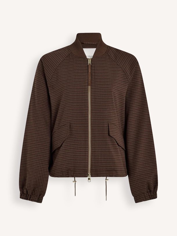KEAGAN SHORT BLOUSON JACKET Keagan, viscosemix geruit jack