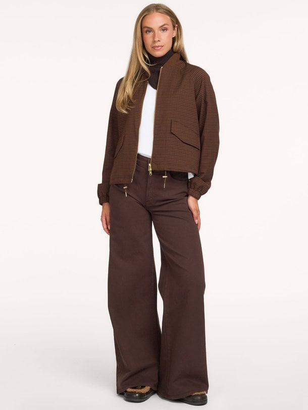 KEAGAN SHORT BLOUSON JACKET Keagan, viscosemix geruit jack