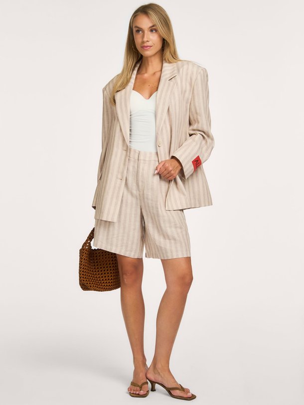 Linnen/viscosemix bermuda short