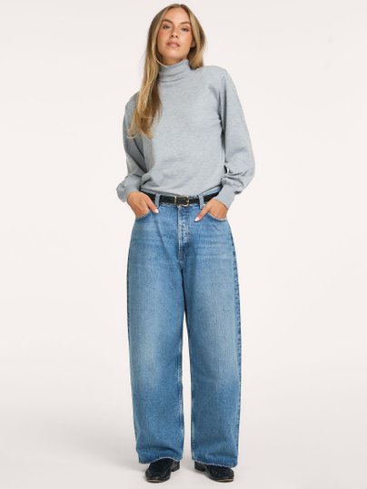 rounded baggy Rounded baggy, high waist wide fit jeans