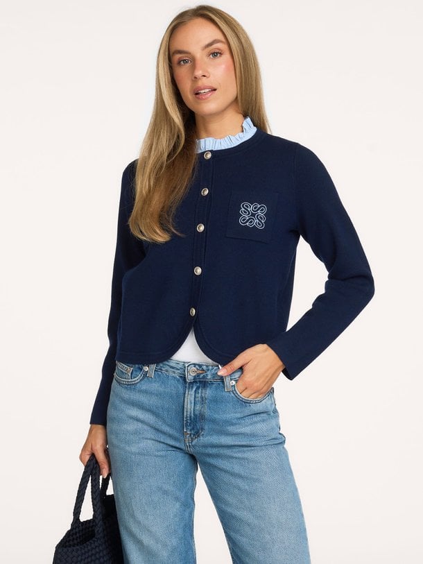 Geola, wolmix vest met afneembare kraag