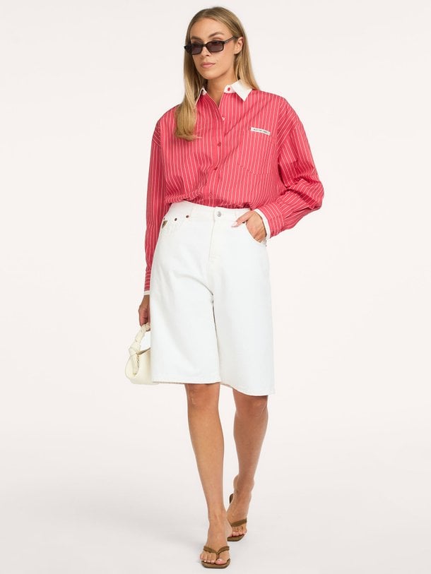 Katoenen gestreepte blouse