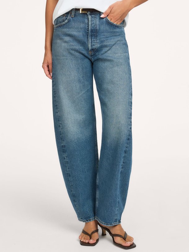 luna pieced jean Luna, high waist barrel fit jeans