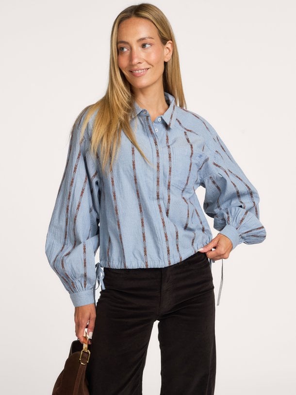 Blouse Fay Fay, katoenen gestreepte blouse