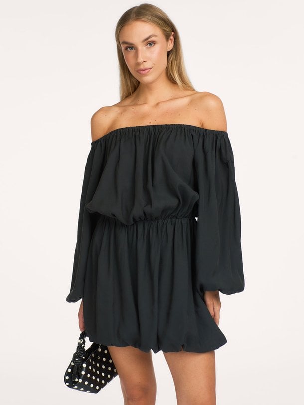 Modalmix balloon jurk