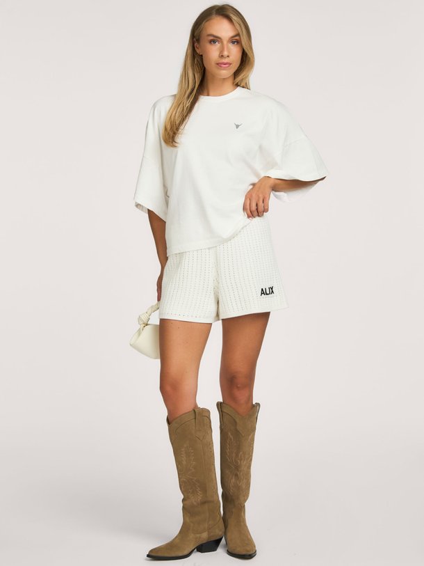 Katoenmix gebreide short
