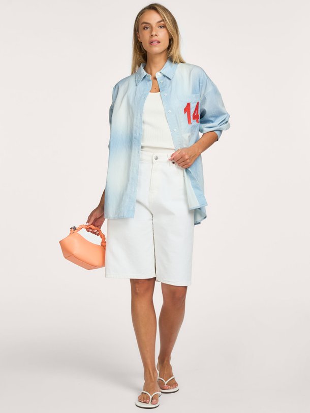 Katoenen gestreepte blouse