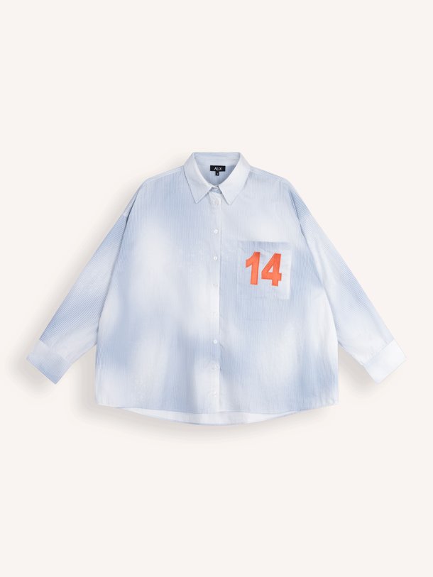 Katoenen gestreepte blouse