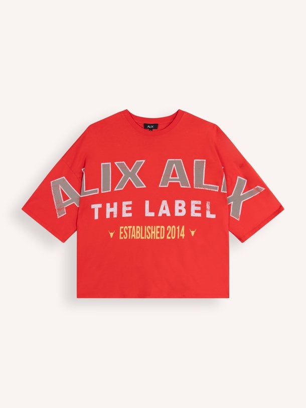 ladies knitted big alix alix t-shirt Katoenen T-shirt met print