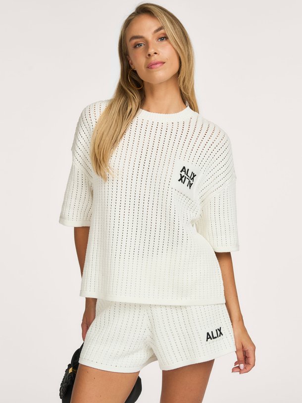 Katoenmix gebreide top