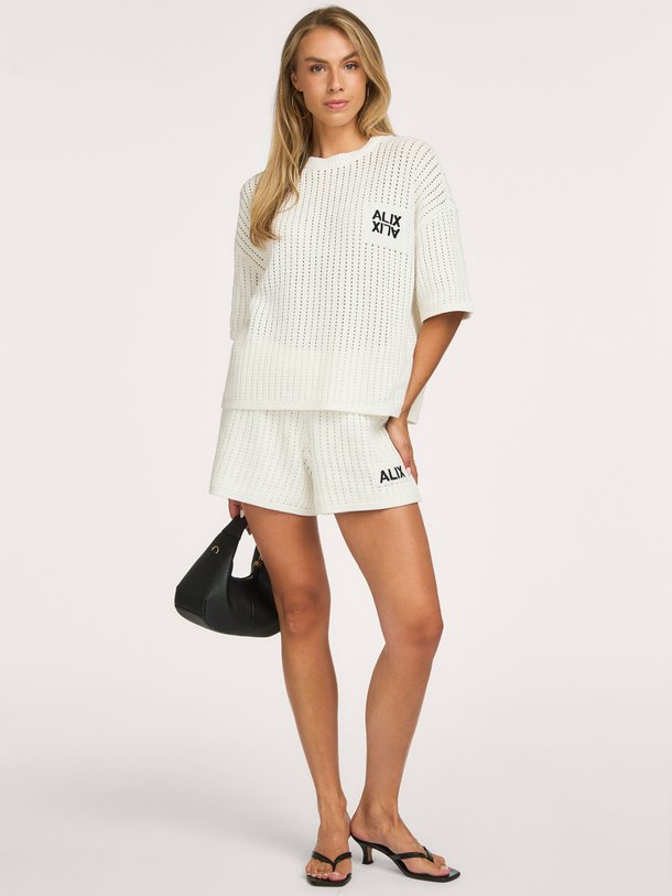 Katoenmix gebreide top