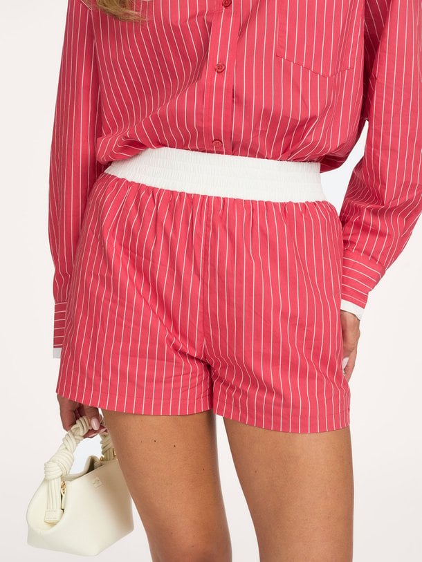 ladies woven striped shorts Katoenen gestreepte short