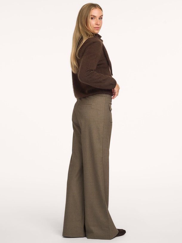 John, viscosemix pied de poule pantalon