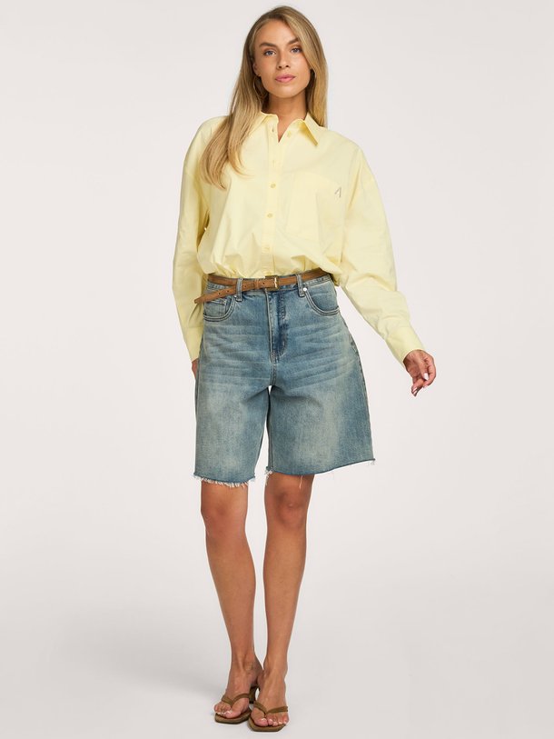 Katoenmix oversized blouse