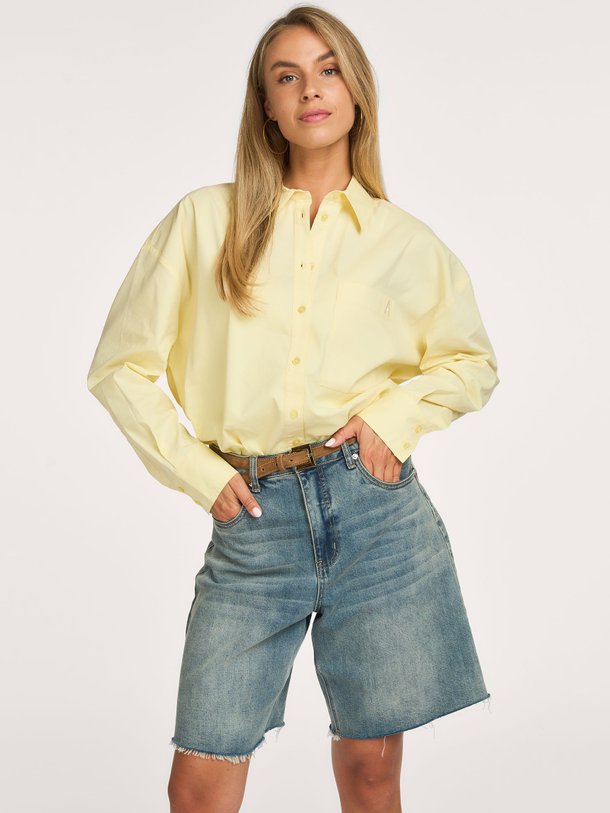 Katoenmix oversized blouse