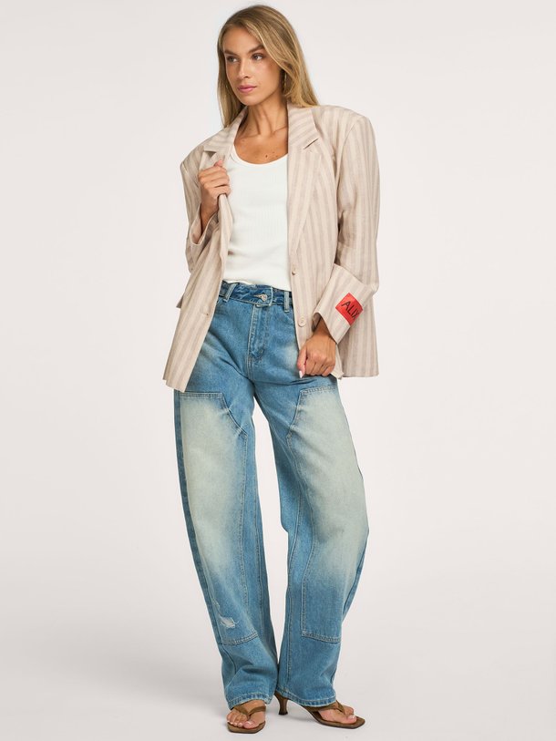 Linnen/viscosemix blazer