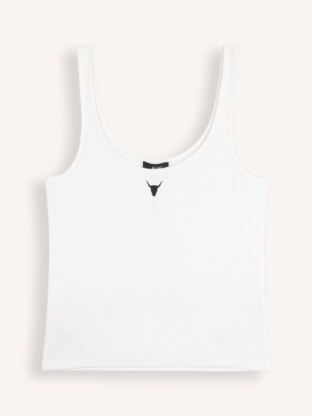 Katoenmix rib tanktop