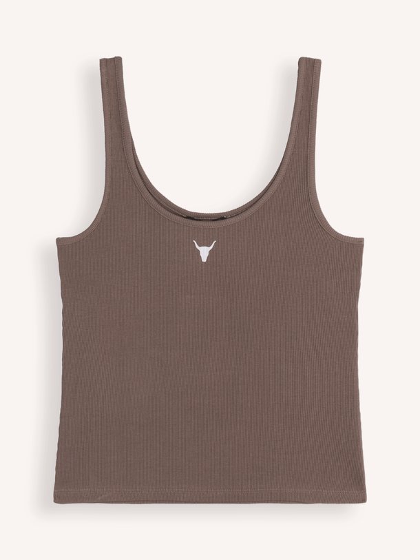Katoenmix rib tanktop