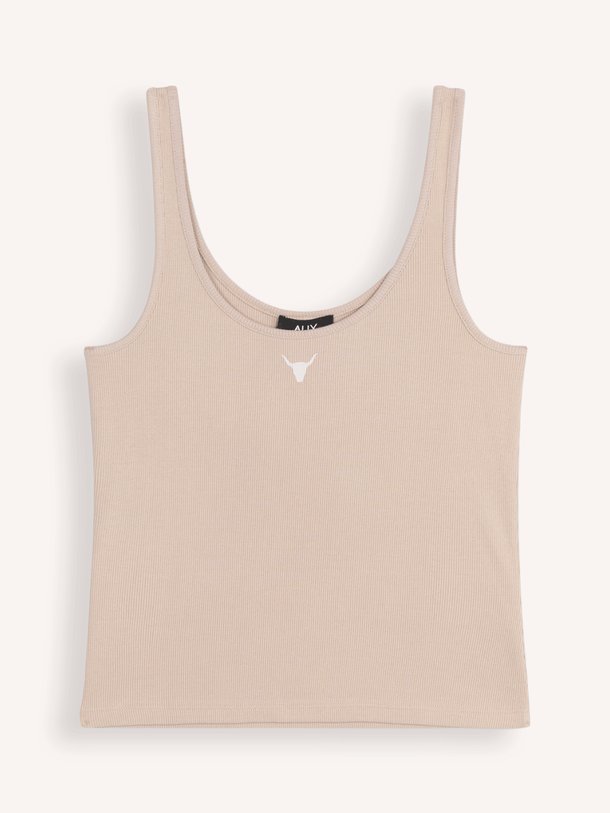 Katoenmix rib tanktop