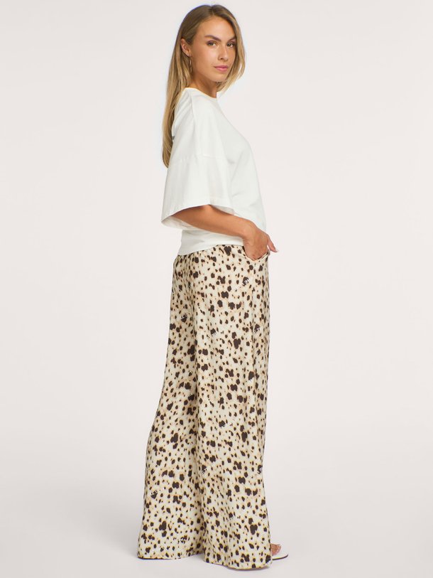 Viscosemix broek met print