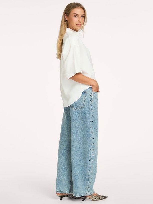 Modalmix blouse met logo
