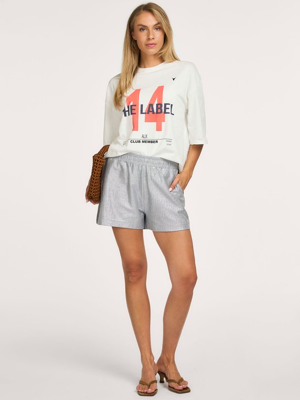 Katoenen short met lurex
