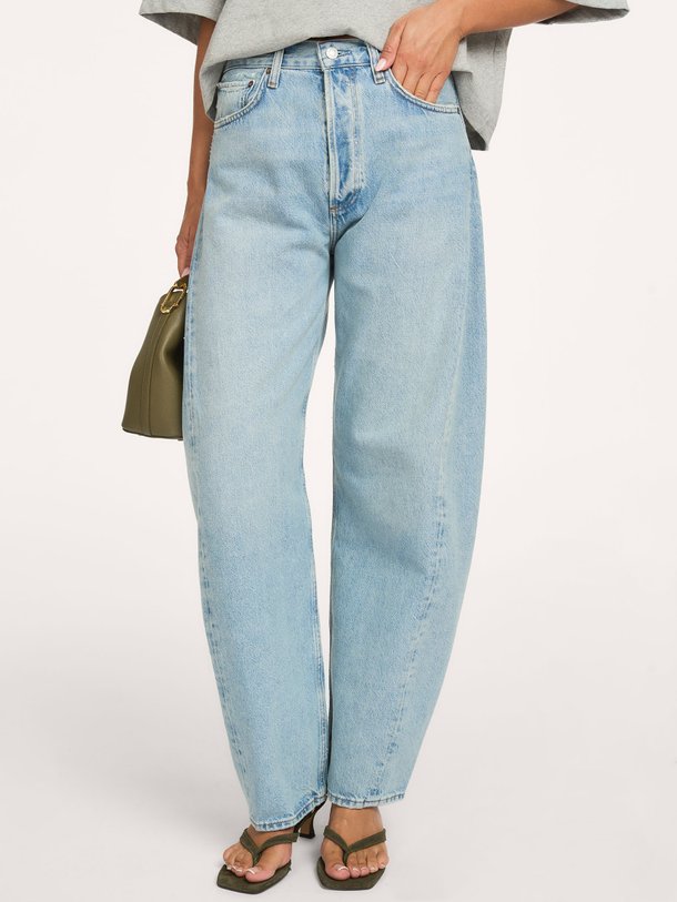 luna pieced jean Luna, high waist barrel fit jeans