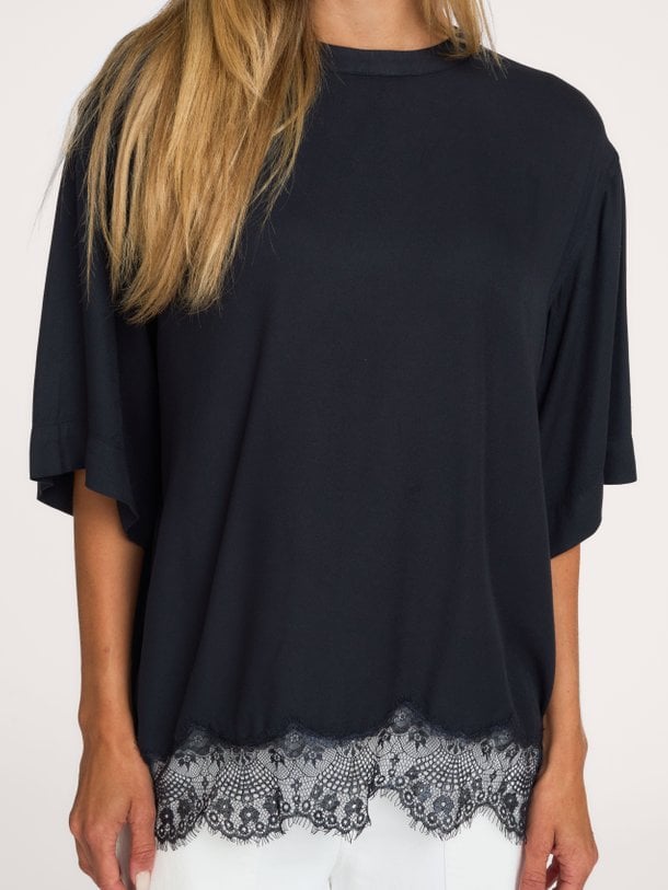 Top Fia Fia, viscose top met kant