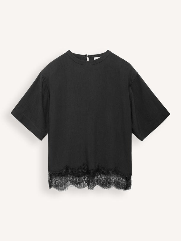 Top Fia Fia, viscose top met kant
