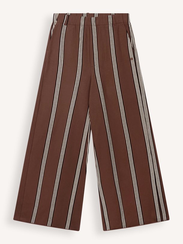 wide leg jogger stripes Organic cottonmix broek