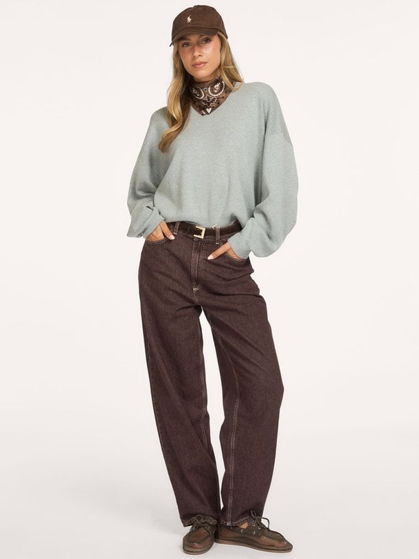 Oshow, high waist straight fit jeans